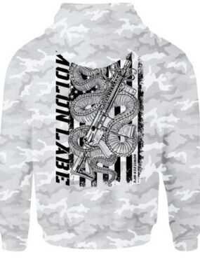 Howitzer "Molon Labe" Snow Camo Hoodie - Men's Large